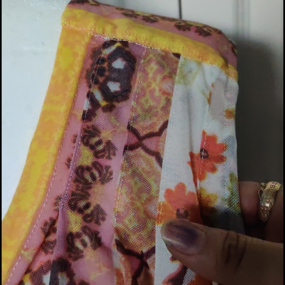 Free people double mesh, sleeveless,pleated blouse - Picture 9 of 12